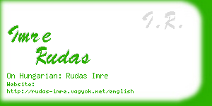 imre rudas business card